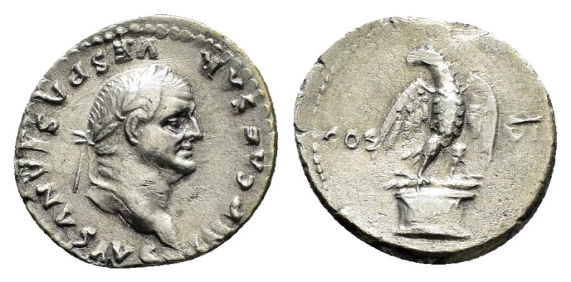 VESPASIAN (69-79).Rome.Denarius. 

Obv : IMP CAESAR VESPASIANVS AVG.
Laureate he...