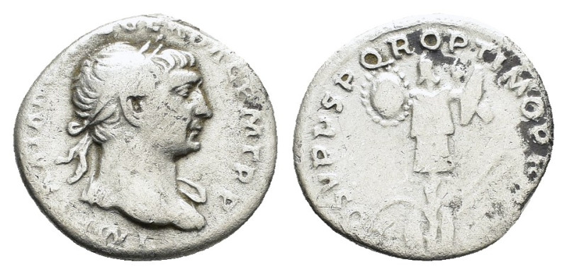 TRAJAN (98-117). Rome.Denarius.

Obv : IMP TRAIANO AVG GER DAC PM TR P.
Laureate...