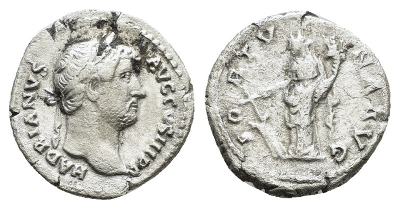 HADRIAN (117-138). Rome.Denarius.

Obv : HADRIANVS AVG COS III P P.
Bare head ri...