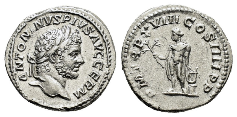 CARACALLA (198-217).Rome.Denarius. 

Obv : ANTONINVS PIVS AVG GERM.
Laureate hea...