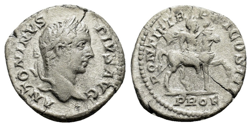 CARACALLA (198-217).Rome.Denarius.

Obv : ANTONINVS PIVS AVG.
Laureate head righ...