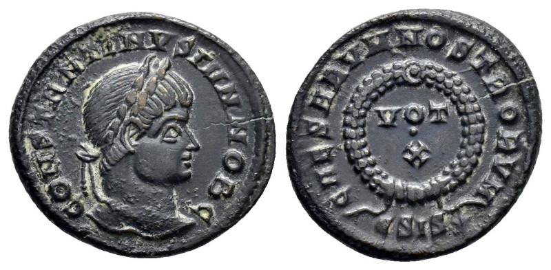 CONSTANTINE II (Caesar, 316-337).Siscia.Follis. 

Obv : CONSTANTINVS IVN NOB C.
...