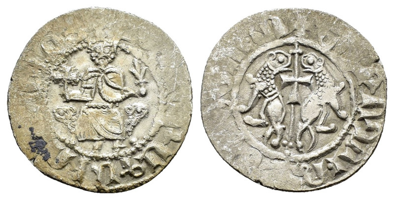 CILICIAN ARMENIA.Levon I.(1198-1219).Sis.Tram.

Obv : Crowned figure of Levon se...