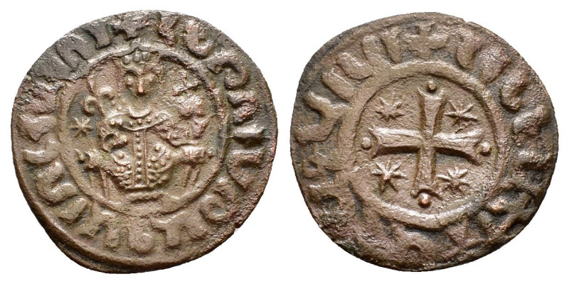 CILICIAN ARMENIA.Hetoum I (1226-1270). Sis.Tank.

Obv : King seated facing on li...