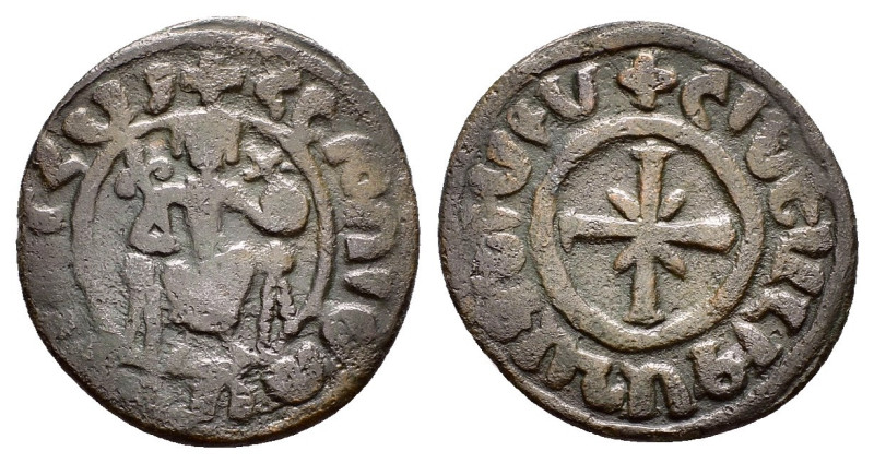 CILICIAN ARMENIA.Hetoum I (1226-1270). Sis.Tank.

Obv : King seated facing on li...