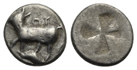 Thrace, Byzantion. Hemidrachm circa 350-300 BC, AR 12.42 mm, 1.83 g. 
About VF