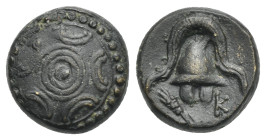 Kings of Macedon, Miletus or Mylasa. Bronze circa 323-319 BC, AE 13.94 mm, 3.89 g. 
VF
