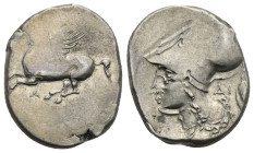 Acarnania, Argos Amphilochikon. Stater circa 330-280 BC, AR 23.90 mm, 8.57 g. 
Double struck. About VF