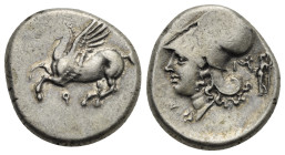 Corinthia, Corinth. Stater circa 345-307 BC, AR 21.25 mm, 8.58 g. 
VF
