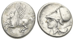 Corinthia, Corinth. Stater circa 345-307 BC, AR 21.21 mm, 8.56 g. 
VF