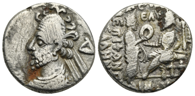 Kings of Parthia, Seleukeia on the Tigris. Tetradrachm 123/4 AR 26.44 mm, 12.36 ...