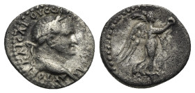 Cappadocia, Caesarea. Vespasian. Hemidrachm 69-79, AR 14.95 mm, 1.60 g.
About VF