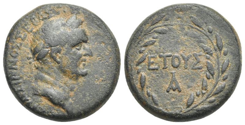 Asia Minor, uncertain mint. Vespasianus, 69-79. Bronze dated 69, AE 26.37 mm, 15...