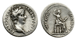 Tiberius, 14-37. Denarius, Lugdunum circa 18-35, AR 18.41 mm, 3.63 g.
About VF