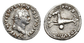 Vespasian, 69-79. Denarius, Rome 79, AR 19.68 mm, 3.26 g. 
VF