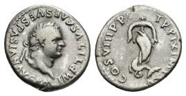 Titus, 79-81. Denarius, Rome circa 80, AR 17.53 mm, 3.07 g. 
About VF