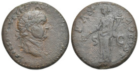 Titus, 79-81. Sestertius, uncertain Thracian mint circa 80-81, Æ 33.58 mm, 21.68 g.
VF