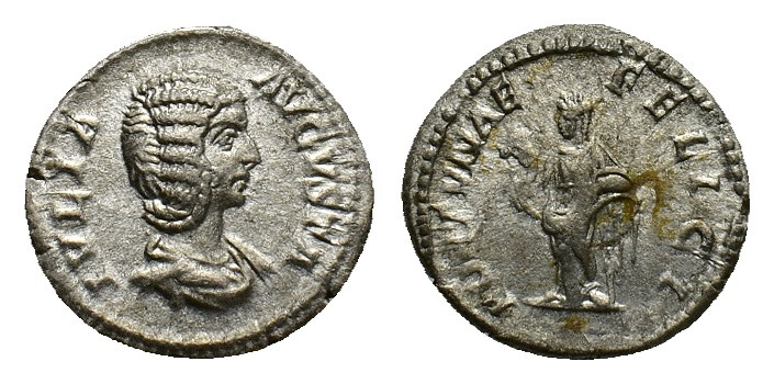 Iulia Domna, 193-217. Denarius, Rome circa 196-211, AR 19.19 mm, 3.14 g.
About V...