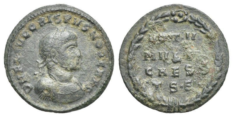 Crispus Caesar, 317-326. Follis, Thessalonica circa 318/9, AE 19.03 mm, 2.17 g. ...