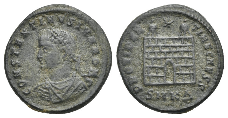 Constantinus II as Caesar, 316-337. Follis, Cyzicus circa 324/25, AE 19.34 mm, 2...