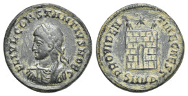 Constantius II as Caesar, 324-337. Follis, Nicomedia circa 324-325 under Constantinus I, AE 18.81 mm, 3.29 g.
About VF