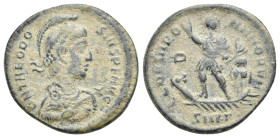 Theodosius I, 379-395. Centenionalis, Cyzicus circa 379/83, AE 24.19 mm, 4.85 g. 
About VF