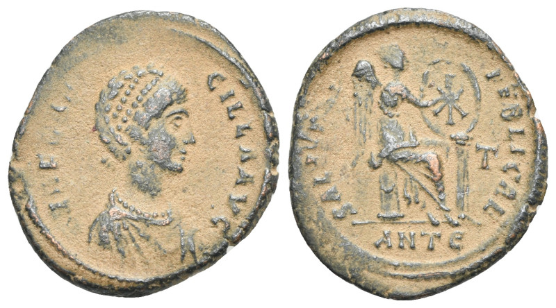 Aelia Flaccilla Augusta (first wife of Theodosius I) 383-386. Follis, Antioch 38...