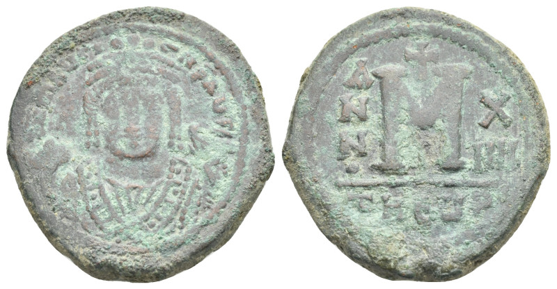 Maurice Tiberius, 582-602. Follis Antioch dated (ANNO X IIII) year 14 (= 595-596...