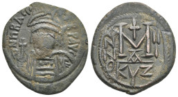 Heraclius, 610-641. Follis Cyzicus dated (ANNO III) RY 3, 612-613 AE 31.00 mm, 11.54 g.
About VF