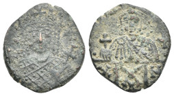 Constantinus VI with Irene, 780-797. Follis Constantinopolis 792-797, AE 19.87 mm, 3.24 g.
About VF