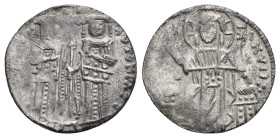 Andronicus II Palaeologus with Michael IX, 1282-1328. Basilikon Constantinopolis 1304/20, AR 19.89 mm, 1.77 g. 
About VF