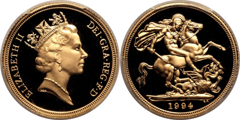 UNITED KINGDOM. Elizabeth II, 1952-2022. 
Gold sovereign, 1994. Royal Mint. Pro...