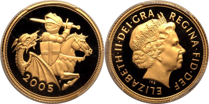 UNITED KINGDOM. Elizabeth II, 1952-2022. 
Gold sovereign, 2005. Royal Mint. Pro...