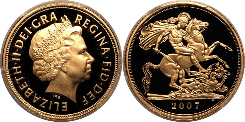 UNITED KINGDOM. Elizabeth II, 1952-2022. 
Gold sovereign, 2007. Royal Mint. Pro...