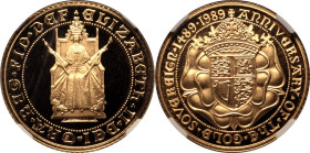 United Kingdom Elizabeth II 1989 Gold Half-Sovereign 500th Anniversary Proof NGC PF 70 ULTRA CAMEO