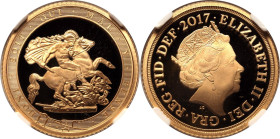 United Kingdom Elizabeth II 2017 Gold Half-Sovereign 200th Anniversary Proof NGC PF 70 ULTRA CAMEO
