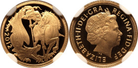 United Kingdom Elizabeth II 2012 Gold 1/4 Sovereign Diamond Jubilee Proof NGC PF 70 ULTRA CAMEO