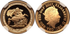 United Kingdom Elizabeth II 2017 Gold 1/4 Sovereign 200th Anniversary Proof NGC PF 70 ULTRA CAMEO
