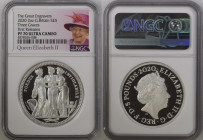United Kingdom Elizabeth II 2020 Silver 5 Pounds (2 oz.) Three Graces Proof NGC PF 70 ULTRA CAMEO