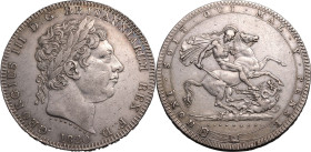United Kingdom George III 1820 Silver Crown Very fine