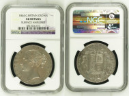 United Kingdom Victoria 1844 Silver Crown Edge lettering with star stops NGC AU Details