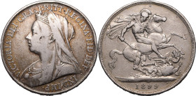 United Kingdom Victoria 1899 Silver Crown LXIII Fine