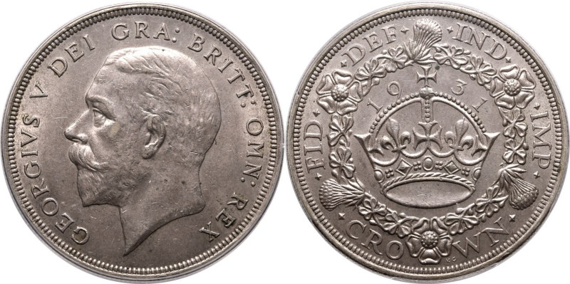 UNITED KINGDOM. George V, 1910-36. 
Silver crown, 1931. Royal Mint. 
The Georg...