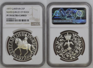 United Kingdom Elizabeth II 1977 Silver Crown Silver Jubilee Proof Single Finest NGC PF 70 ULTRA CAMEO