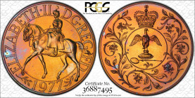 United Kingdom Elizabeth II 1977 CuproNickel Crown Silver Jubilee PCGS MS66