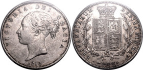 United Kingdom Victoria 1878 Silver Halfcrown PCGS AU55
