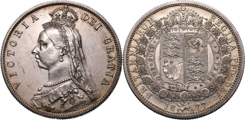 UNITED KINGDOM. Victoria, 1837-1901. 
Silver halfcrown, 1887. Royal Mint. 
Jub...