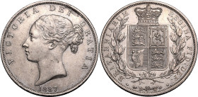 United Kingdom Victoria 1887 Silver Halfcrown Young Head Good very fine