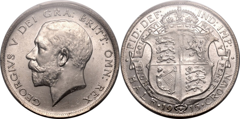 UNITED KINGDOM. George V, 1910-36. 
Silver halfcrown, 1915. Royal Mint. 
Bare ...