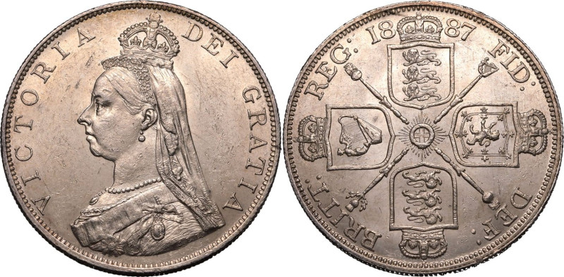 UNITED KINGDOM. Victoria, 1837-1901. 
Silver double florin, 1887. Royal Mint. R...